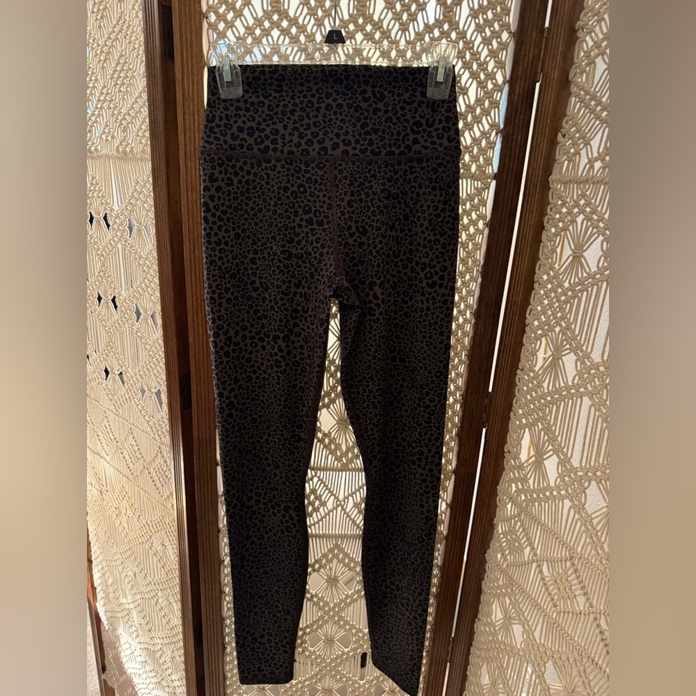ALO Yoga Brown and Black Leopard-Print Leggings